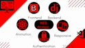 do frontend , backend , responsive design , authentication