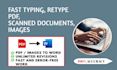 do fast typing job, retype pdf pages,fast typist