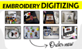do perfect embroidery digitizing into dst pes vp3 jef exp in 1 hour