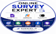 get over 1000 targeted survey respondents for your online survey,forms and polls