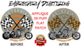 make custom patches with merrow edge chenille and applique