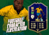 make ilustration footbal player