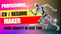 make professional cv design, resume design and expert cv maker