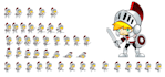create 2d game character and sprite sheet, game art, cartoon