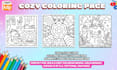 draw coloring book cover design bold and easy, adult coloring book for KDP