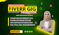 write SEO optimized fiverr gig description, fiverr gig title, profile, gig image