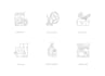 create hand drawn doodle art custom icon design set
