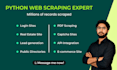 do python web scraping, data scraping and web automation with scrapy