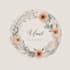hand drawn floral, boho, botanical circle logo