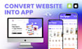 convert your website to ai ios, android app or pwa