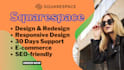 design squarespace website, redesign squarespace website with SEO