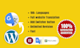translate wordpress website into multilanguage using polylang or wpml