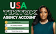 build USA tiktok agency account US tiktok shop ads manager for any country