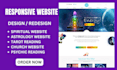 design spiritual website tarot reading website astrology website church website