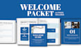 design welcome packet, ebook, information packet using canva