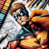 draw marvel dc custom comics superhero portrait