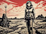 make custom full body in linocut style