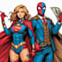 draw amazing couple superhero character