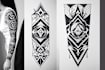 create sleeve tattoo design in geometric style