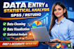 do statistical data analysis in rstudio, spss, stata, excel and python