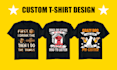 do unique and modern minimalist tshirt design