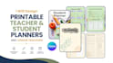 design printable teacher and student planner, lesson tracker