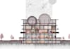 do 2d architectural section, perspective render by photoshop