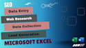 data entry, web research, lead generation, pdf to excel