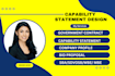 design government capability statement, capability statement business plan