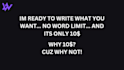 write what you want
