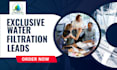 water filtration website water damage water treatment website installation leads