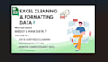 excel data cleaning, merge, format, excel formulas or remove duplicates