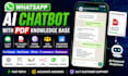 build a whatsapp ai chatbot with PDF knowledge base for business