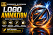 create a premium custom 4k logo animation intro video