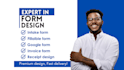 design intake form, invoice, google forms, letterhead, convert to fillable form