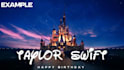 make disney style happy birthday, anniversary video intro