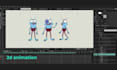 create a 2d cartoon character animation