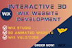 design 3d interactive wix studio website redesign wix animated 3d website