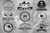 do vintage clothing brand logo design or outdoor mountains