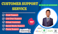 professional customer support representative for live chat email and CRM support