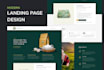 design a modern and professional landing page with figma