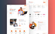 design a professional modern saas landing page UI UX figma