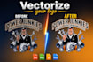 manually vectorize, redraw, and recreate your logo
