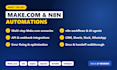 build make com automation, n8n ai agent workflow, zapier and api integration