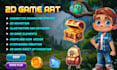 create premium 2d game art, assets and animations