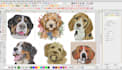 do cat dog and pet face embroidery digitizing with in hours