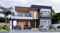 design interior and exterior of villa , house, farmhouse