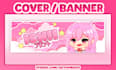 create cute chibi banner for youtube, twitch, twitter, etc