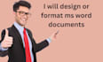 design and format ms word document