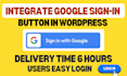 integrate google and facebook sign in buttons on your website